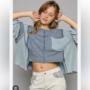 For @oohcamille✨ NWOT POL round neck Long Sleeve - Cream, Pink, Blue, Yellow